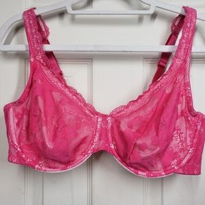 CACIQUE underwire lace overlay bra